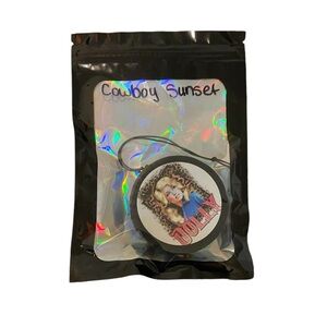 NWT Dolly Parton Car Air Freshener, Cowboy Sunset Scent, Hangs from Rearview